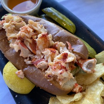 Galyn's - Lobster Roll (warmed) - Seafood Near Me - Bar Harbor, Maine