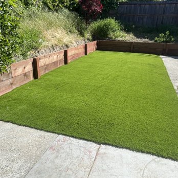 PaverScaping - Torrey pines turf and PT retaining wall we completed in Millbrae for the kids to play! - Landscaping Near Me PaverScaping - Torrey pines turf and PT retaining wall we completed in Millbrae for the kids to play! - Landscaping Near Me