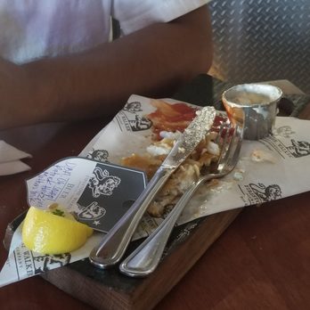 Firestone Walker - Paso Robles - All that grease on the knife and parchment paper...a guy would eat it, me...no - Breweries Near Me - Paso Robles, California