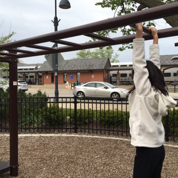 Jackman Park - Hanging around while watching the train go by. - Playgrounds Near Me - Glenview, Illinois