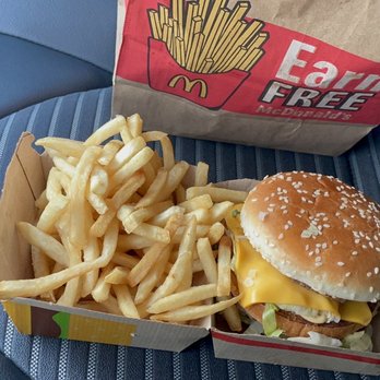 McDonald's - a cheeseburger and fries - Coffee & Tea Near Me - Belle Plaine, Kansas McDonald's - a cheeseburger and fries - Coffee & Tea Near Me - Belle Plaine, Kansas