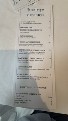 Menu photo 2 Union League New Haven, CT