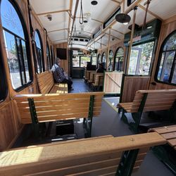 Monterey-Salinas Transit - Inside the trolley on a Monday morning.