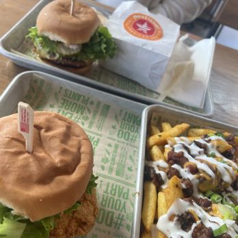 Next Level Veggie Grill Denver - ChiliChz Fries* chicken Side Ghost Pepper Ranch * chicken Buffalo Chik'n Burger* - Vegan Near Me - Denver, Colorado