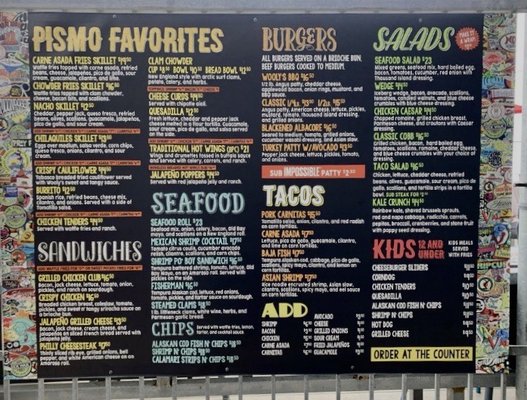 Menu photo 1 Wooly's Pismo Beach, CA Menu photo 1 Wooly's Pismo Beach, CA