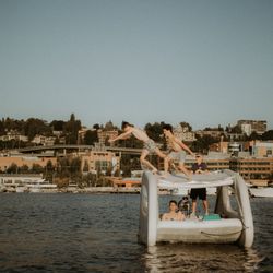 Seattle Donut Boat - Jump in the water boating