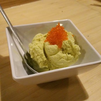 Hinoki Sushi - Green tea ice cream with tobiko. Yes, I asked for this! - Sushi Bars Near Me - Reno, Nevada