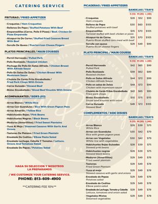 Menu photo 2 La Bahia Bakery Tampa, FL