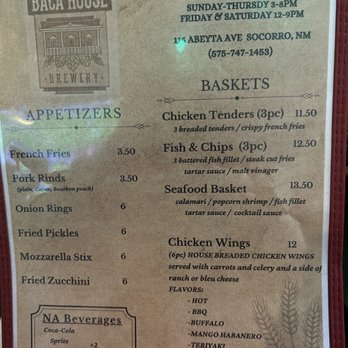 Baca House Brewery - 12-17-24 - Breweries Near Me - Socorro, New Mexico