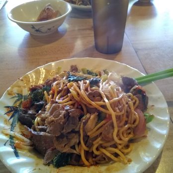 Gobi Mongolian BBQ - My plate. Looked good until I took a bite and it tasted sour, and the tough beef was making my jaw hurt. - Chinese Near Me - Sunnyvale, California