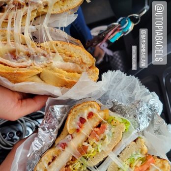 Utopia Bagels - The Honey Bee Sandwich The Yankee Clipper Sandwich - Bakeries Near Me - Whitestone, New York Utopia Bagels - The Honey Bee Sandwich The Yankee Clipper Sandwich - Bakeries Near Me - Whitestone, New York