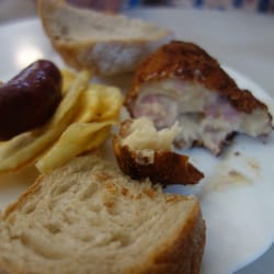 La Bombilla - Croqueta de Jamón (delicious) & Chorizo with potatoes