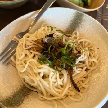 Seven Grams - Scallion Noodles--before mixing in the sauce...SO GOOD - Chinese Near Me - Tustin, California Seven Grams - Scallion Noodles--before mixing in the sauce...SO GOOD - Chinese Near Me - Tustin, California
