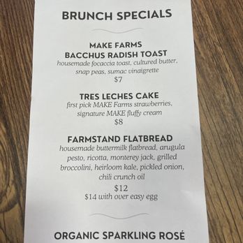 MAKE Cafe - Menu - Breakfast & Brunch Near Me - San Diego, California