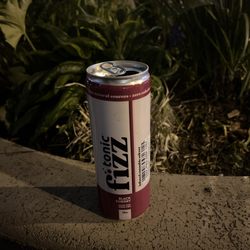 Black cherry tonic fizz