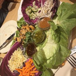 Asian Chicken Lettuce Wrap Tacos