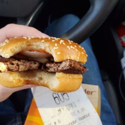 Quarter pounder... but looks like a regular burger patty.