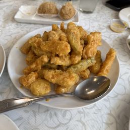 Crispy Fried Pumpkin with Salted Egg Yolk