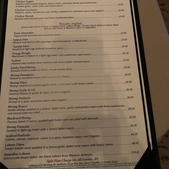 Tuscany Grill - Menu - Italian Near Me - Henderson, Nevada