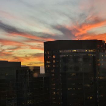 Hyatt Regency Phoenix - Beautiful Views of Sunset from Compass Restaurant - Hotels Near Me - Phoenix, Arizona