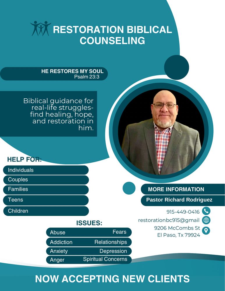 Restoration Biblical Counseling - grief counselor in El Paso, TX