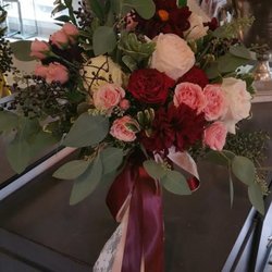 Haute Poppies Floral - Gorgeous Haute Poppies Bouquet of pinks, ivory and deep burgandy.