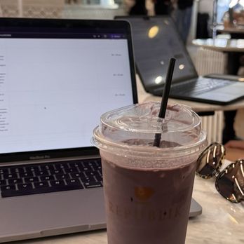 Republik Coffee - Purple caramel ube iced latte - Coffee & Tea Near Me - Monrovia, California Republik Coffee - Purple caramel ube iced latte - Coffee & Tea Near Me - Monrovia, California