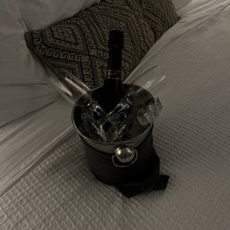 Complimentary chilled wine to celebrate our engagement Complimentary chilled wine to celebrate our engagement