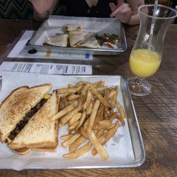 Chopped Brisket Grilled Cheese Sandwich