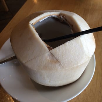 Le Basil - Fresh young coconut! Yummy! - Thai Near Me - Palm Desert, California