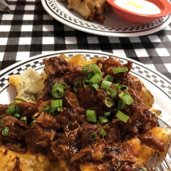 Pit-Master Bar-B-Que - Chopped Brisket Potato - Barbeque Near Me - The Woodlands, Texas Pit-Master Bar-B-Que - Chopped Brisket Potato - Barbeque Near Me - The Woodlands, Texas