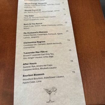 ONE 53 - Drinks menu - New American Near Me - Rocky Hill, New Jersey