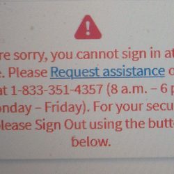 Sentara Belle Harbour - The message I receive from Sentara's online portal after signing in.