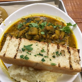 Urban Plates - Moroccan Chicken over Mashed Potatoes - New American Near Me - Dublin, California Urban Plates - Moroccan Chicken over Mashed Potatoes - New American Near Me - Dublin, California