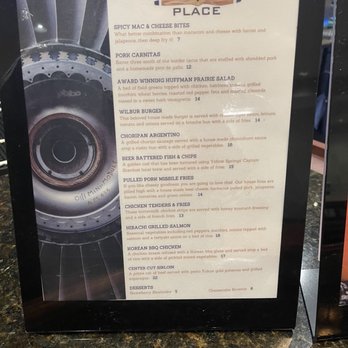 The Wright Place - Dinner Menu - New American Near Me - Fairborn, Ohio