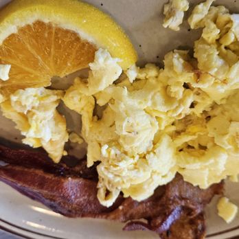 Old River Grill - Riverlakes Plaza - Eggs and bacon for chocolate chip pancakes combo - Breakfast & Brunch Near Me - Bakersfield, California Old River Grill - Riverlakes Plaza - Eggs and bacon for chocolate chip pancakes combo - Breakfast & Brunch Near Me - Bakersfield, California