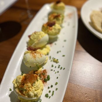 Stoney River - deviled eggs on a white plate - Steakhouses Near Me - Germantown, Tennessee Stoney River - deviled eggs on a white plate - Steakhouses Near Me - Germantown, Tennessee