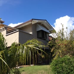 ABC Shade & Awning - Grey and white perfectly matching house colors!