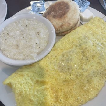 Connolly's Shore Grill - Create your own omelette with grits and English muffin - Cheesesteaks Near Me - St. Augustine, Florida