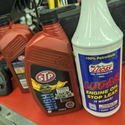 Oil refill plus engine oil stop leak