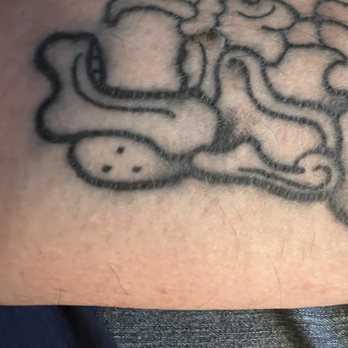 Black Orchid Tattoo Collective - More smudging. With blue "mist" everywhere. Almost every line is blurry. - Tattoo Near Me - Lancaster, California