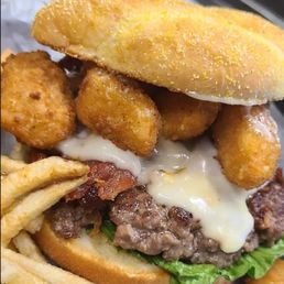 Spicy Cheese Curd Burger