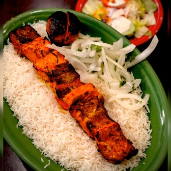 Kabul Kabab House - Salmon Kabab w/ White Rice - Afghan Near Me - Flushing, New York