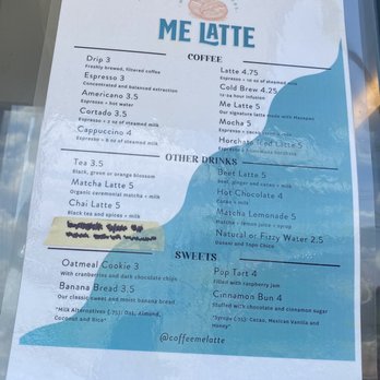 Me Latte - Menu - Coffee & Tea Near Me - San Antonio, Texas