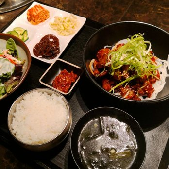 Anto - Gochujang samgyeopsal lunch set ($15) - Korean Near Me - New York, New York Anto - Gochujang samgyeopsal lunch set ($15) - Korean Near Me - New York, New York