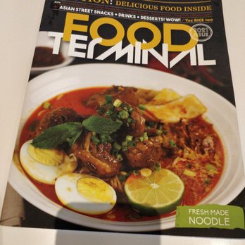 Food Terminal - The menu looks like a food magazine, clever - Malaysian Near Me - Chamblee, Georgia