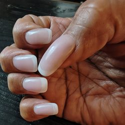 Nail Fetish - My finger nails with different size french tips