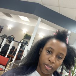 Before the blowout, the hair shrinkage