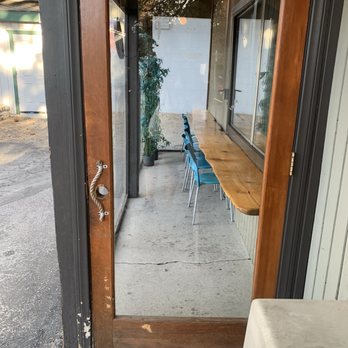 Latin Market - Small dining area at front of store - Mexican Near Me - Mammoth Lakes, California