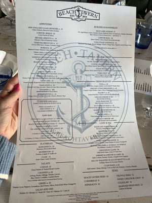 Menu photo 1 Beach Tavern Monmouth Beach, NJ